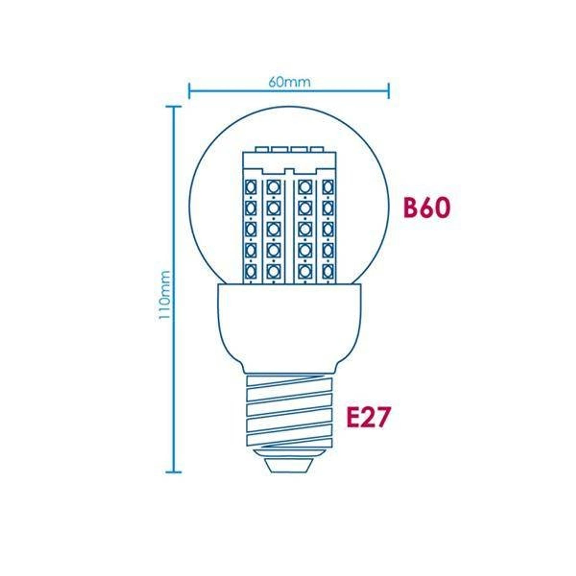 

Whitenergy Żarówka LED B60 E27 3W 240lm Ciepła biała Szkło