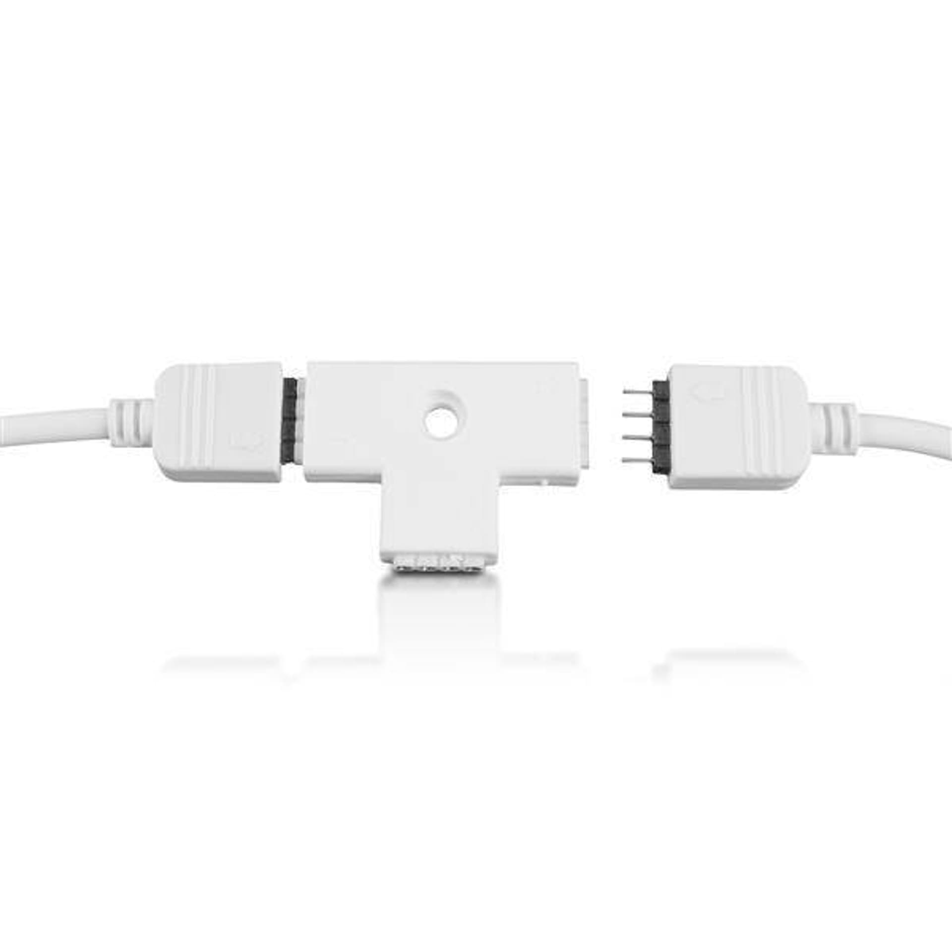 

Złączka do taśm LED T | RGB | trójstronna | IP20 | biała | 1 szt | 3 x 4 pin żeński |