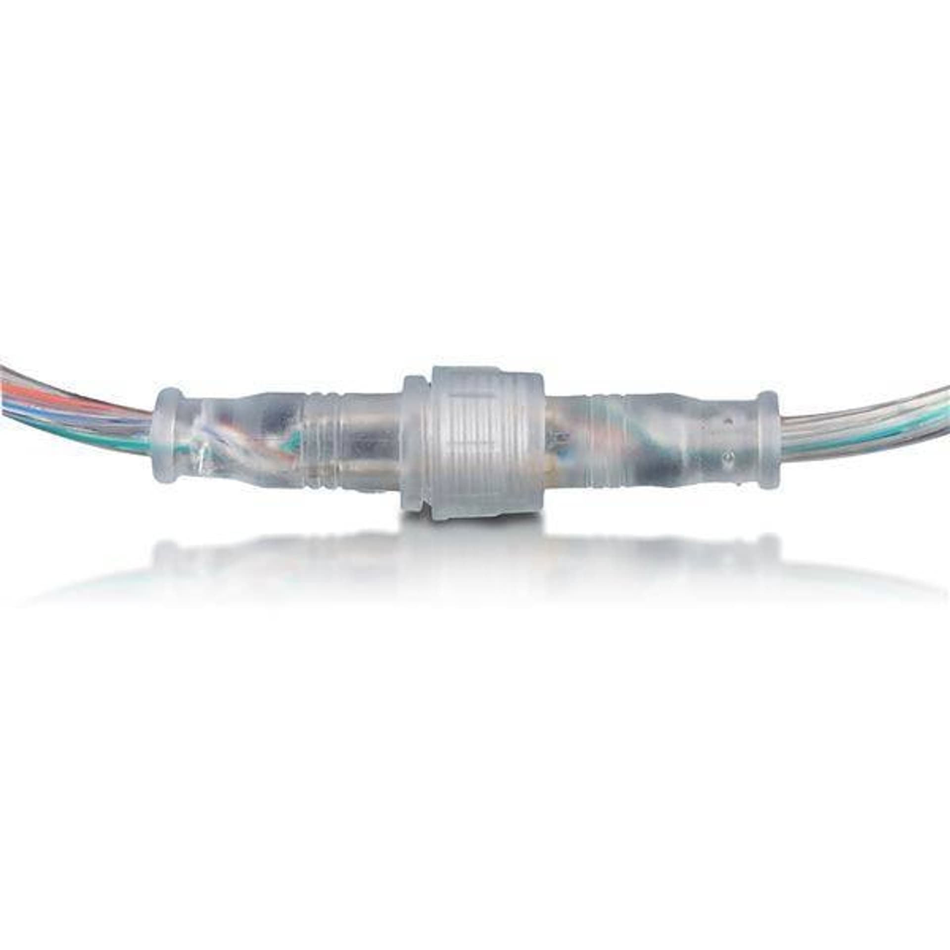 

Złączka do taśm LED z kablem | RGB | jednostronna | IP67 | srebrna | 1 szt | wodoodporny DC 5.5x2.1mm 4 pin żeński + 5.5x2.1mm 4 pin męski | 15 cm