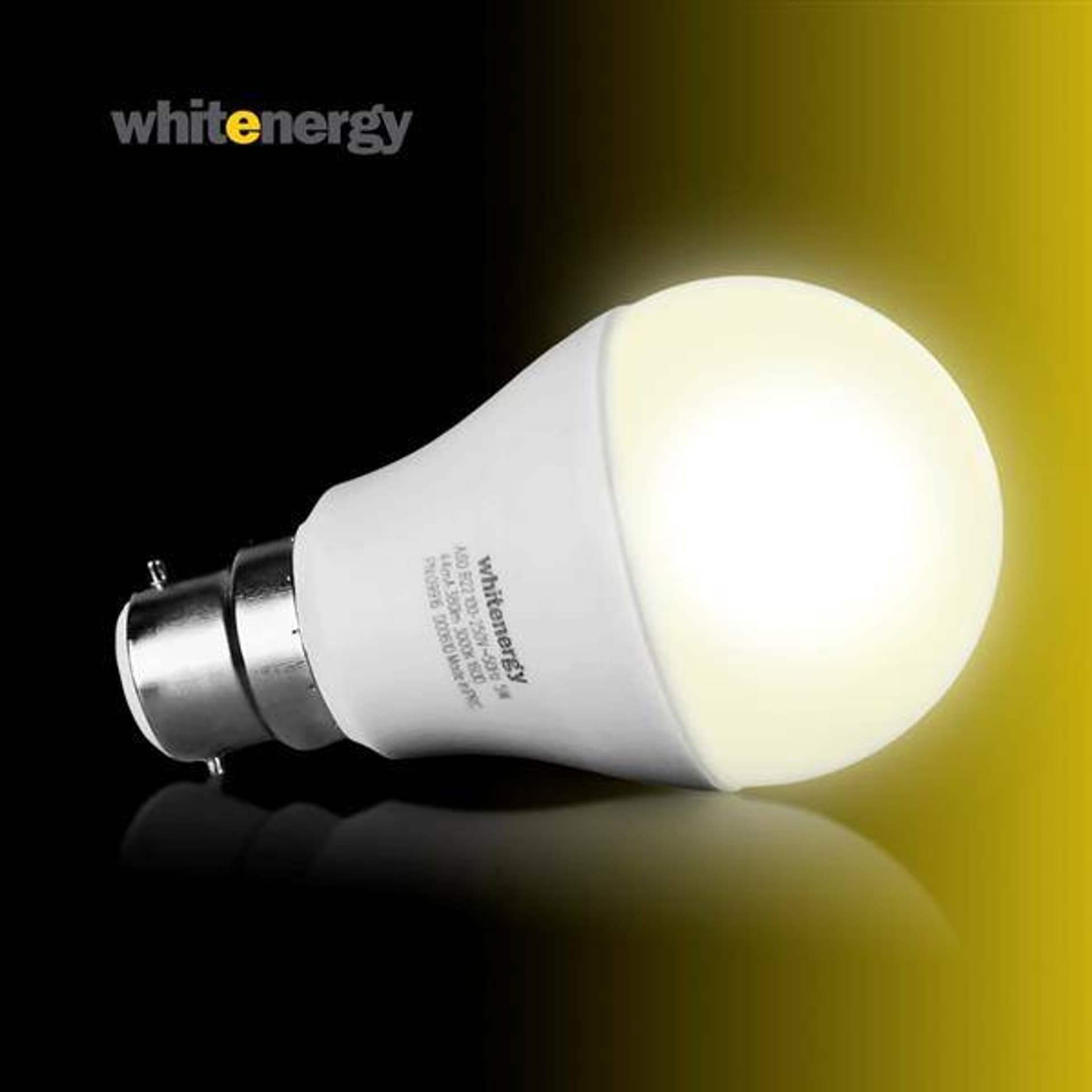 

Whitenergy Żarówka LED A60 B22 5W 380lm Ciepła biała Mleczna
