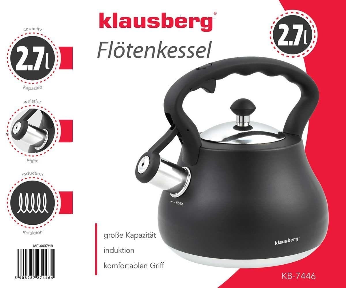 

CZAJNIK Z GWIZDKIEM KLAUSBERG 2,7L KB-7446