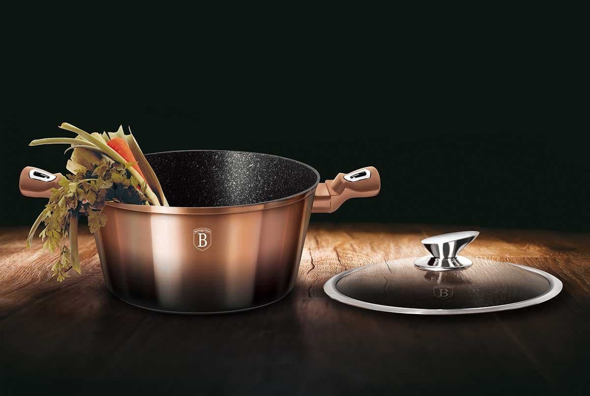 

GARNEK GRANITOWY 20cm BERLINGER HAUS BH-1894 ROSE GOLD NOIR