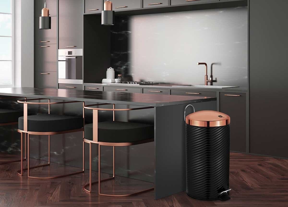 

STALOWY KOSZ NA ŚMIECI 12L BERLINGER HAUS BH-1732 BLACK ROSE