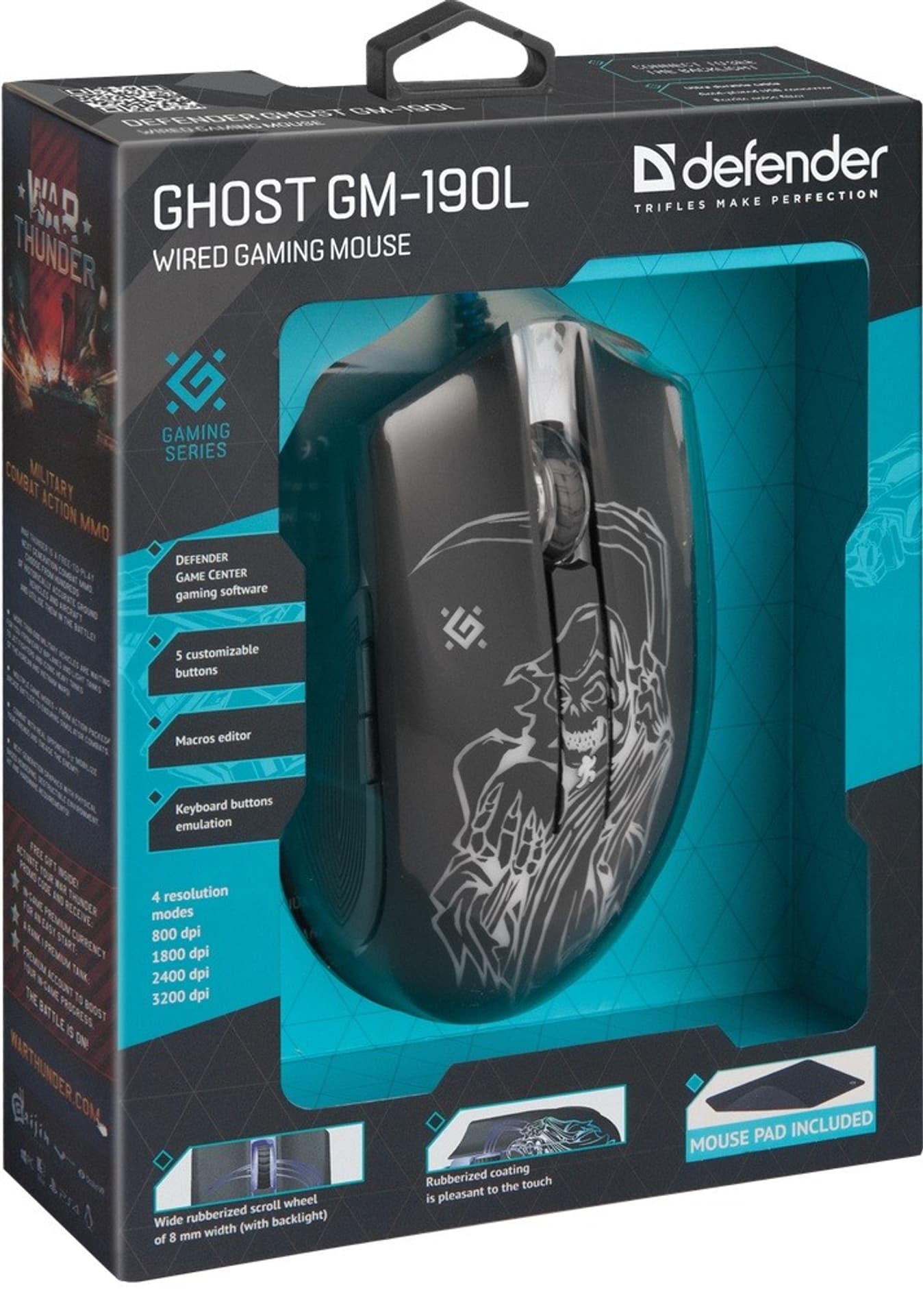 

Mysz GM-190L Ghost Optic 3200dpi 6P