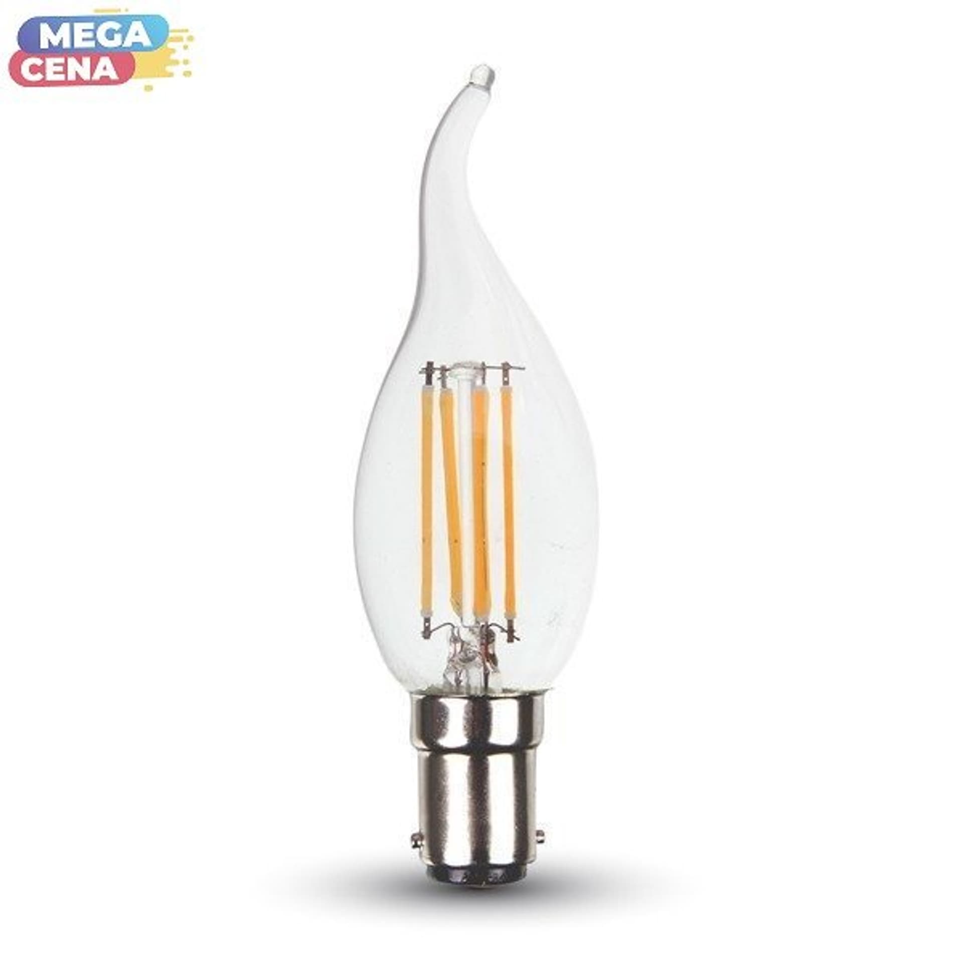 

V-TAC Żarówka LED VT-1997D 4W Świeczka Filament E14 2700K 320lm