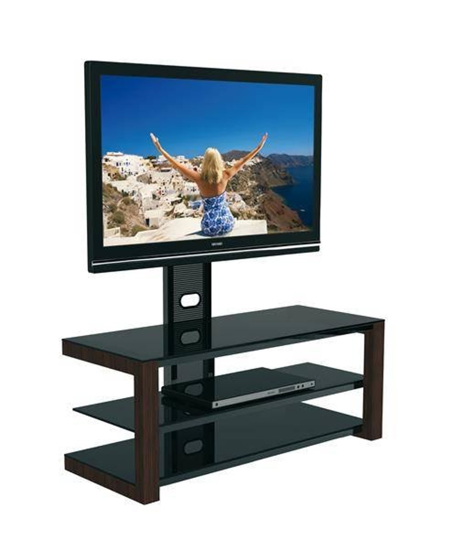 

4World Style Stolik TV SHELFER-I z uchwytem TV, czarny