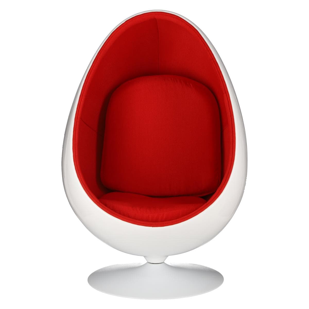 

Fotel Ovalia Chair biało czerwony