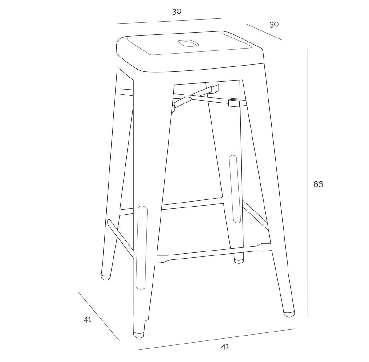 

Hoker Paris 66cm zielony inspirowany Tolix (Kolor Zielony)