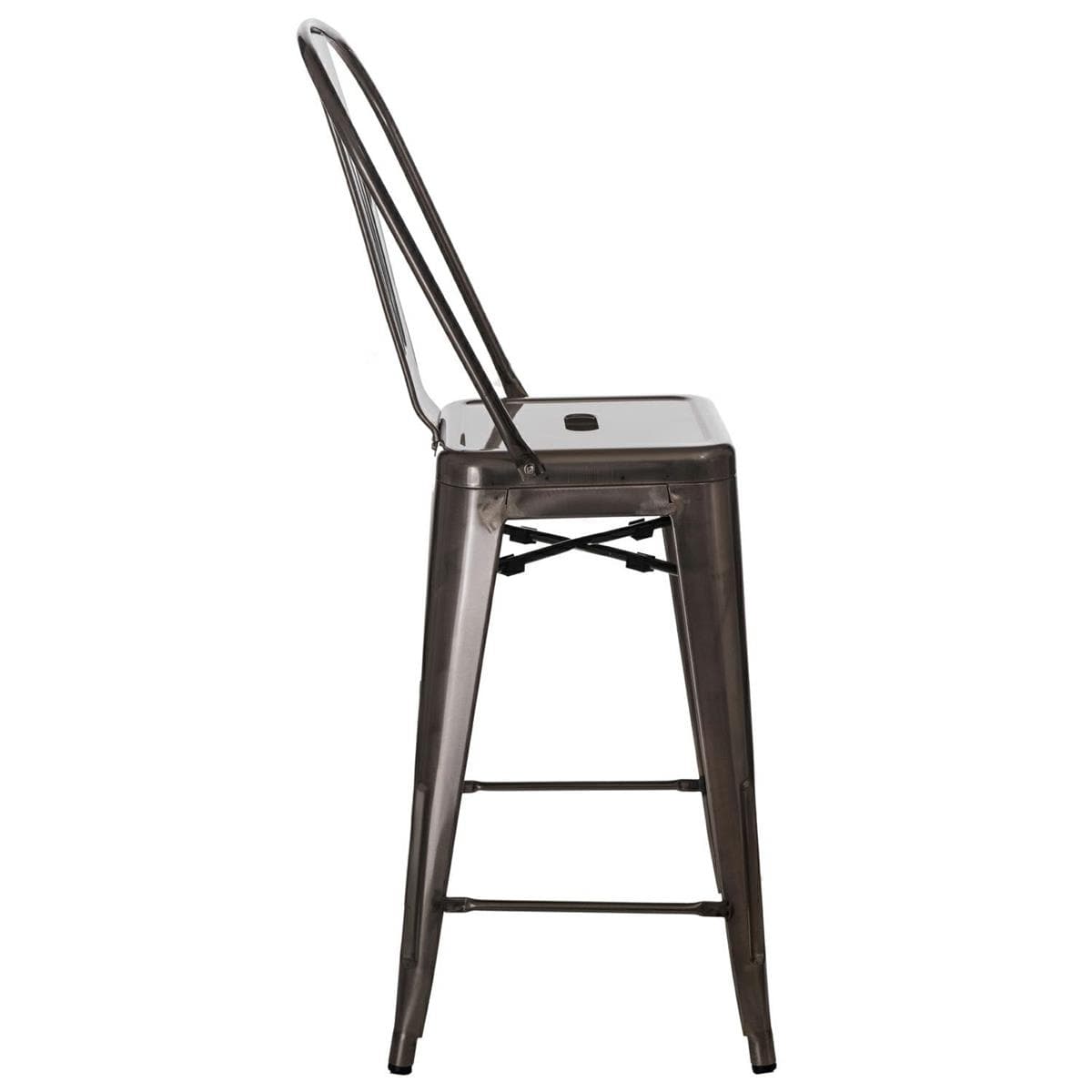 

Hoker Paris Back 66cm metaliczny inspirowany Tolix (Kolor metal)