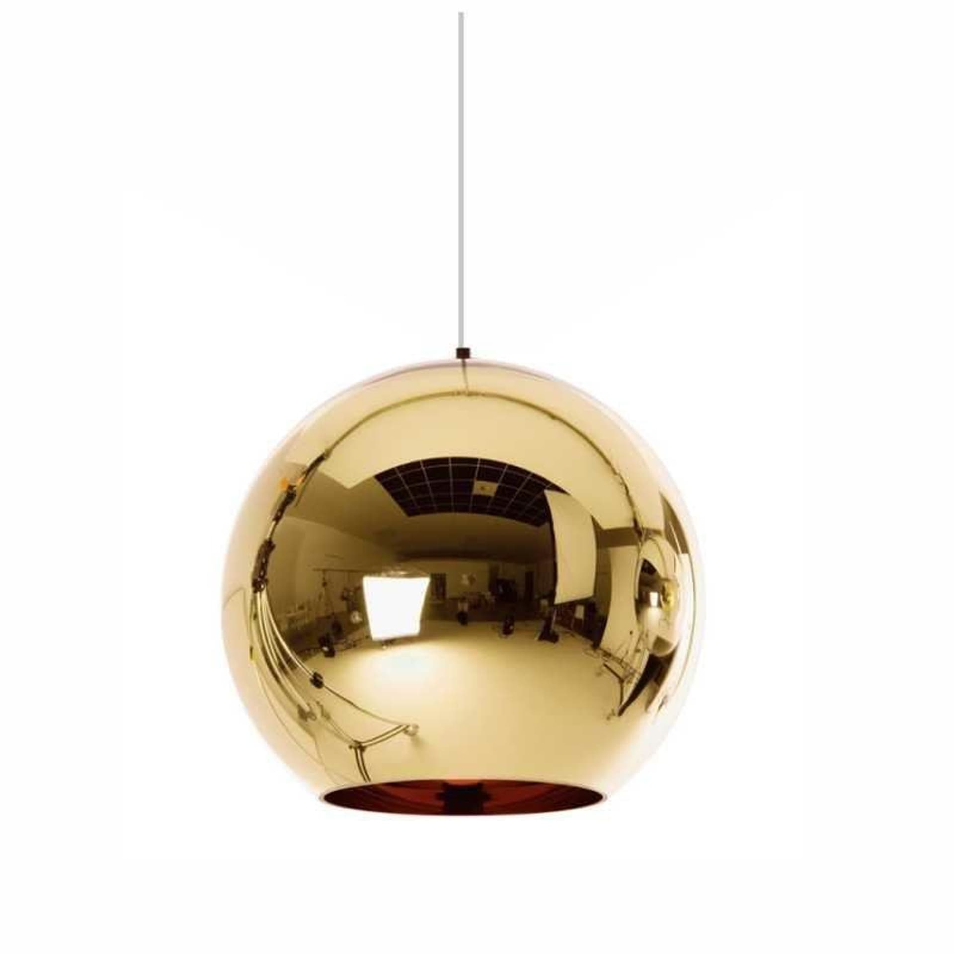

Lampa wisząca MIRROR GLOW - M złota 30 cm (Kolor bursztynowy)