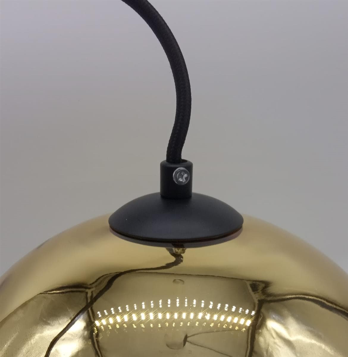 

Lampa wisząca MIRROR GLOW - L złota 40 cm (Kolor bursztynowy)