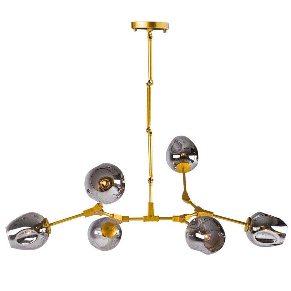 

Lampa wisząca MODERN ORCHID-6 złoto szara 130 cm (Kolor Złoty)