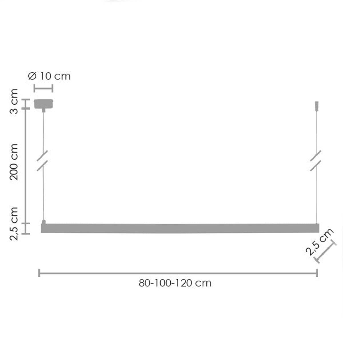 

Lampa wisząca BEAM-80 LED tytan 80 cm (Kolor tytanowy szczotkowany)