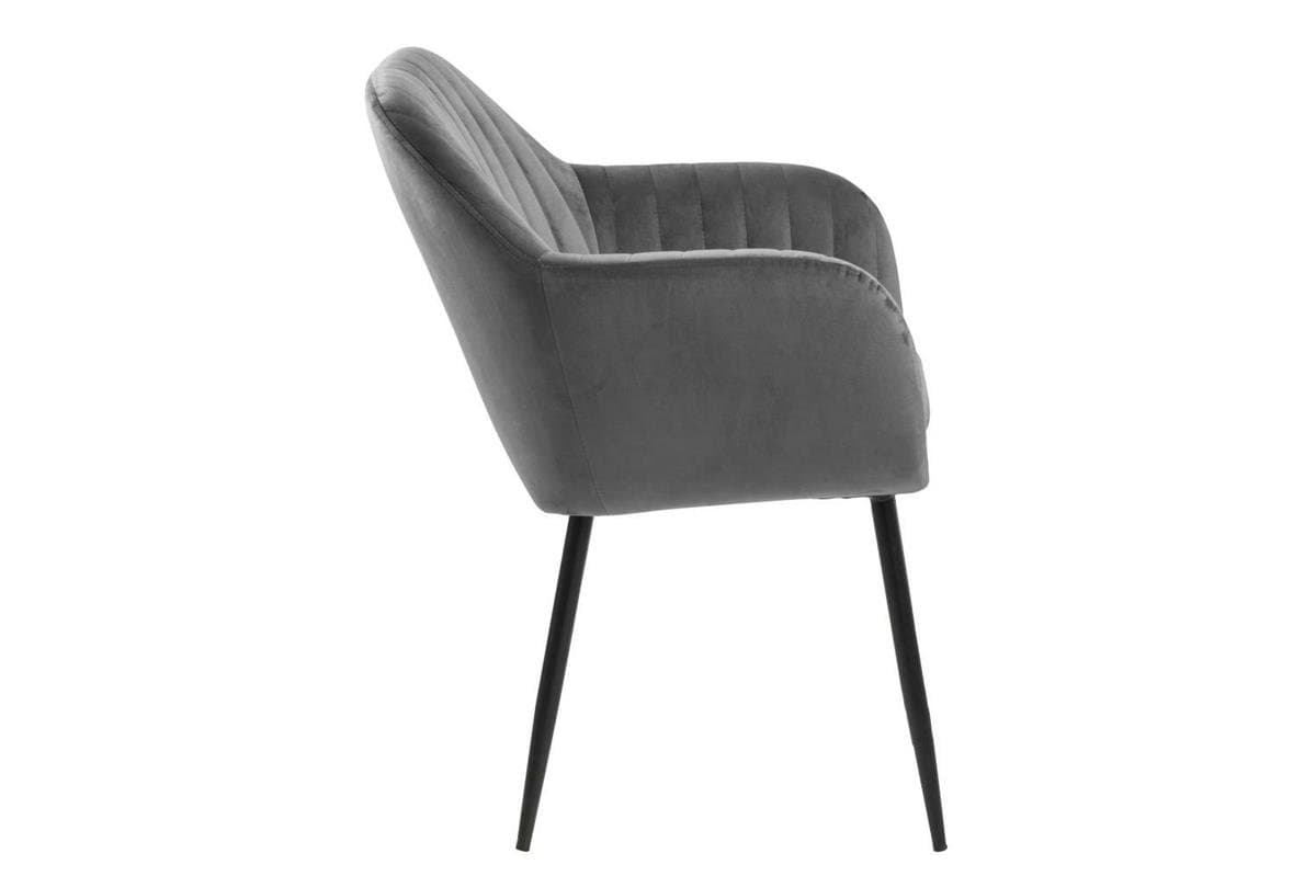 

Krzesło Emilia Velvet dark grey/black
