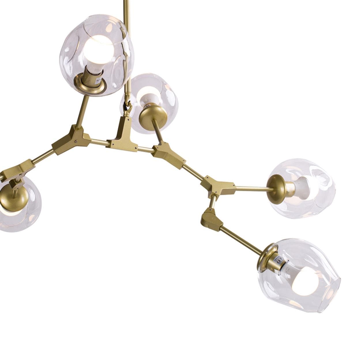 

Lampa wisząca MODERN ORCHID-6 złoto transparentna 130 cm (Kolor złoty matowy)
