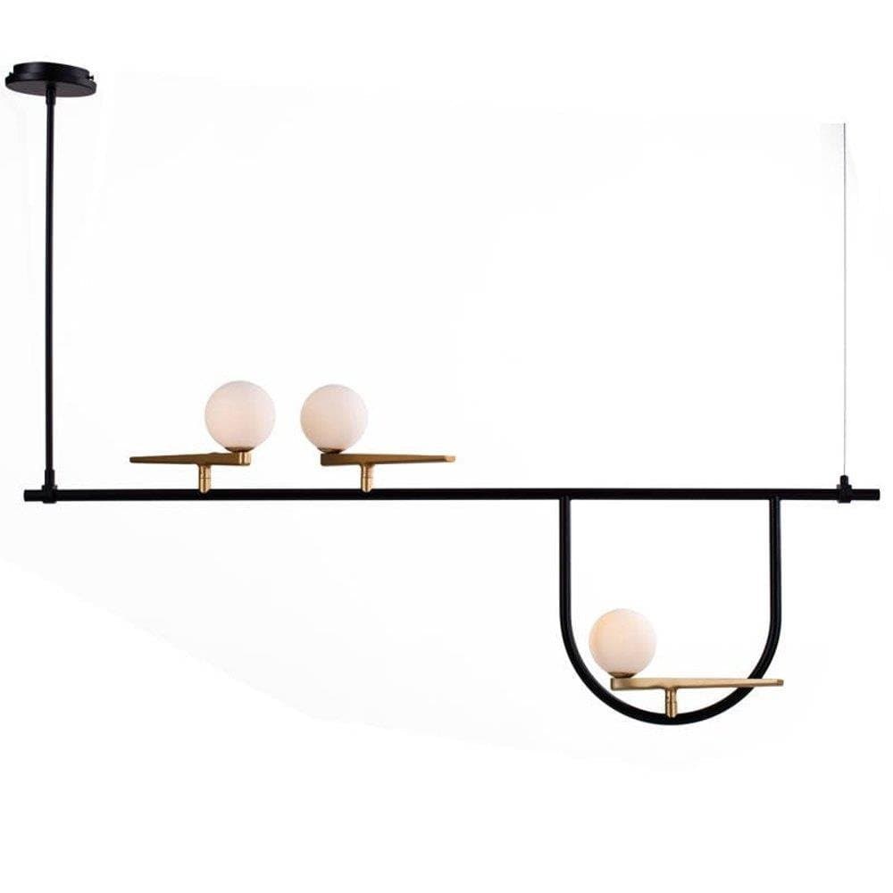 

Lampa wisząca TREARTE 156 cm (Kolor czarno złoty)