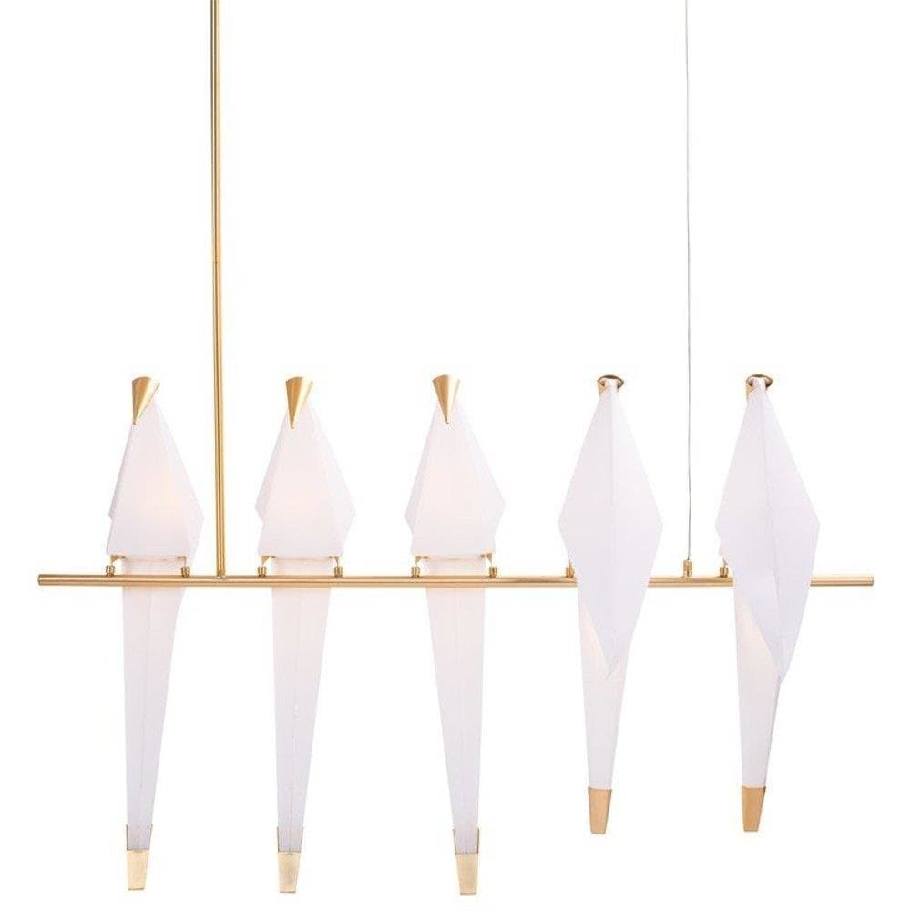 

Lampa wisząca BIRD 5L LED złota 105 cm (Kolor złoty szczotkowany)