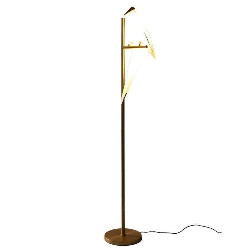 

Lampa stojąca BIRD LED złota 155 cm (Kolor złoty szczotkowany)