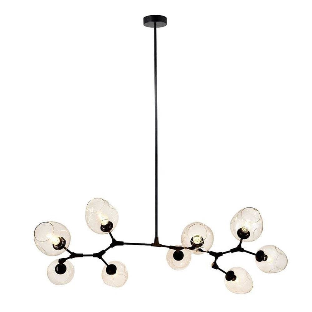 

Lampa wisząca MODERN ORCHID-9 transparentno czarna 150 cm (Kolor czarny transparentny)