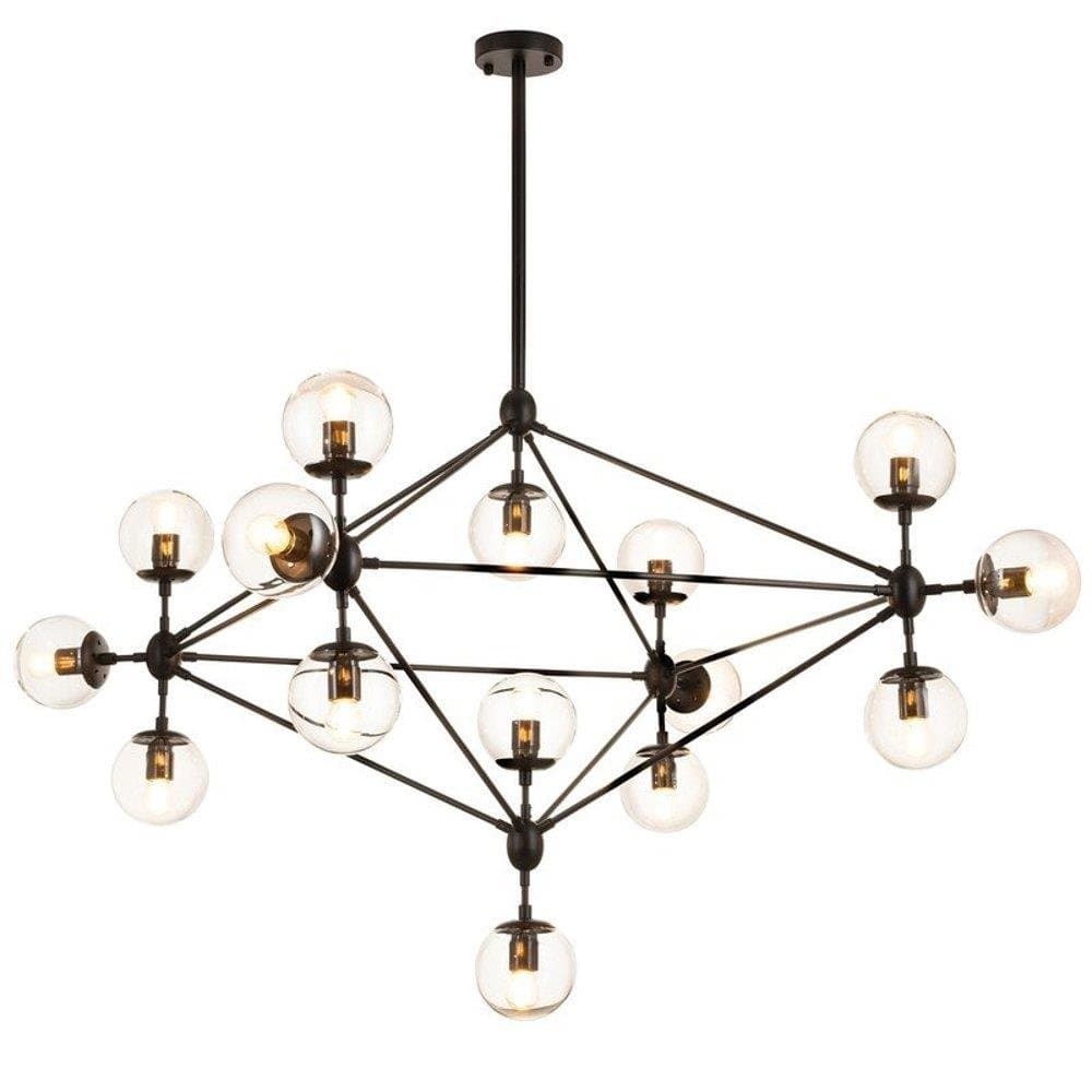 

Lampa wisząca ASTRIFERO-15 transparentno czarna 110 cm (Kolor czarny matowy)