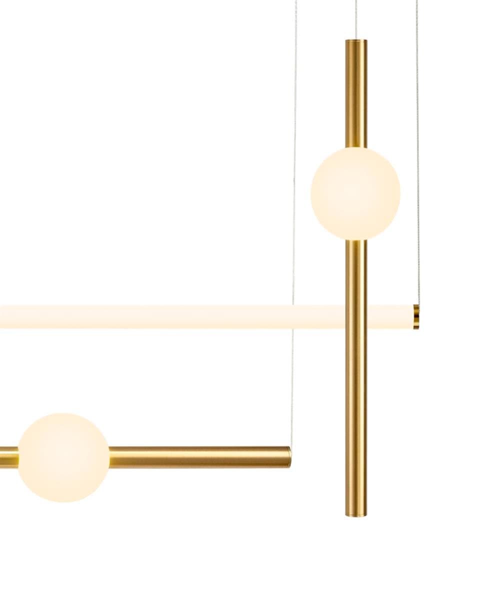 

Lampa wisząca O-LINE L-4 LED mosiądz 110 cm (Kolor mosiądz szczotkowany)