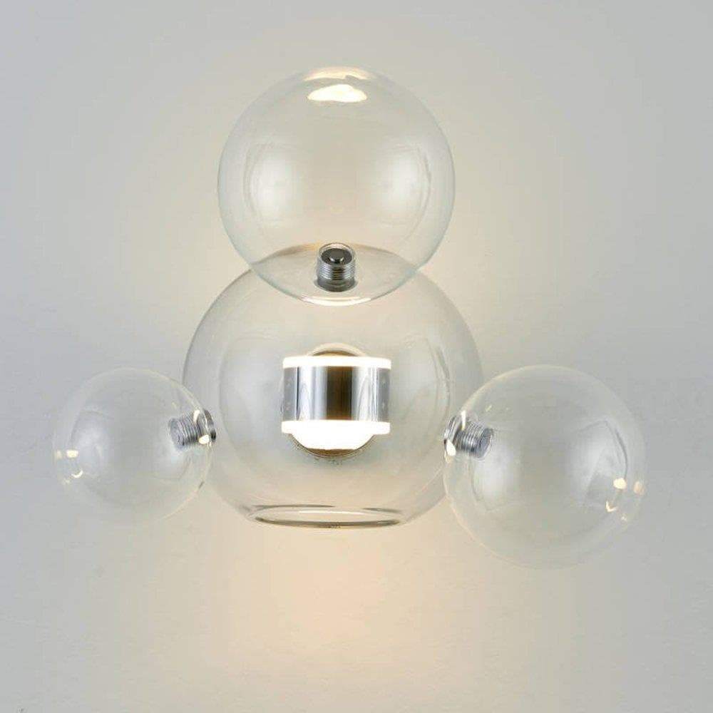 

Lampa ścienna BUBBLES -3+1W LED chrom 3000 K (Kolor transparentny + chrom)