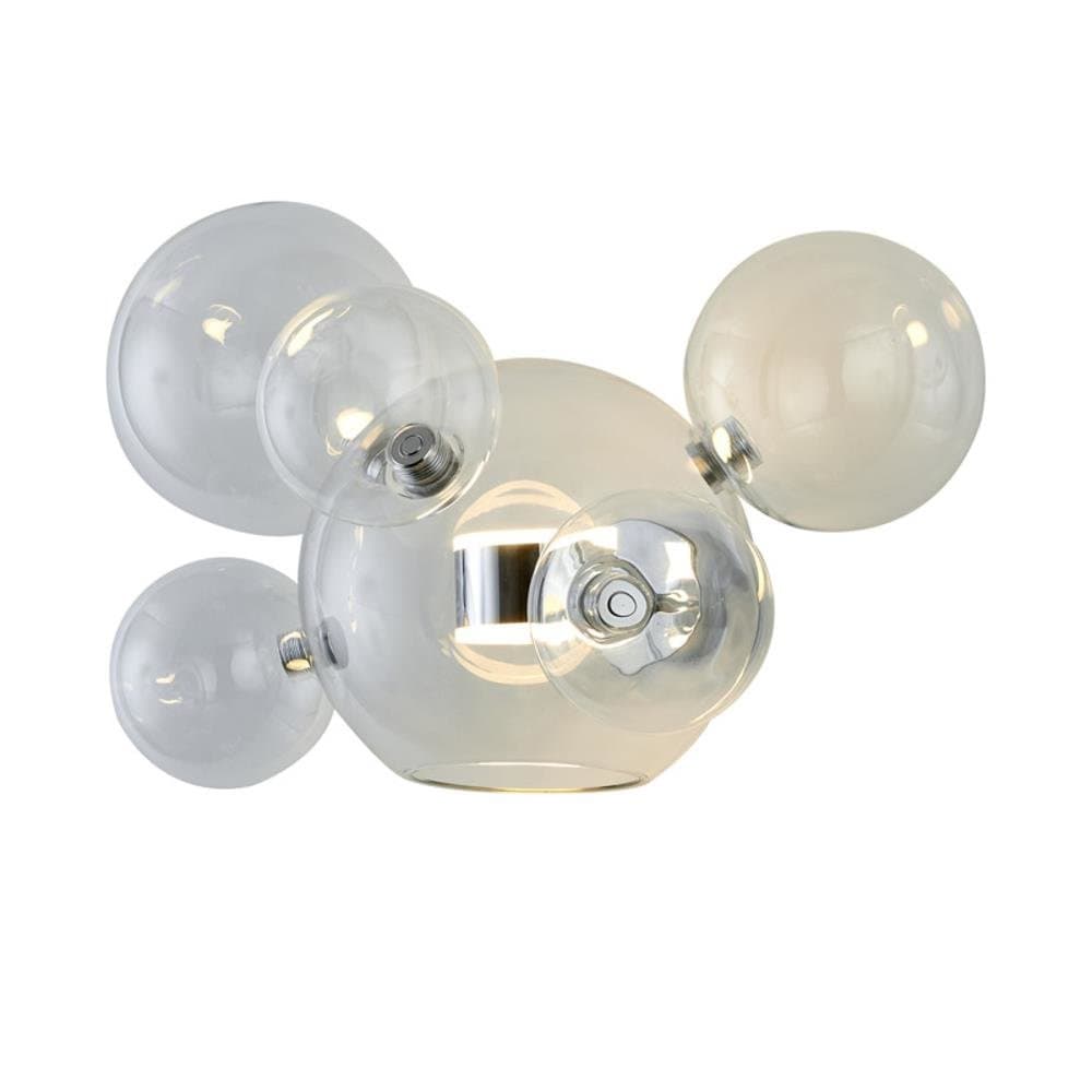 

Lampa ścienna BUBBLES -5+1W LED chrom 3000 K (Kolor transparentny + chrom)