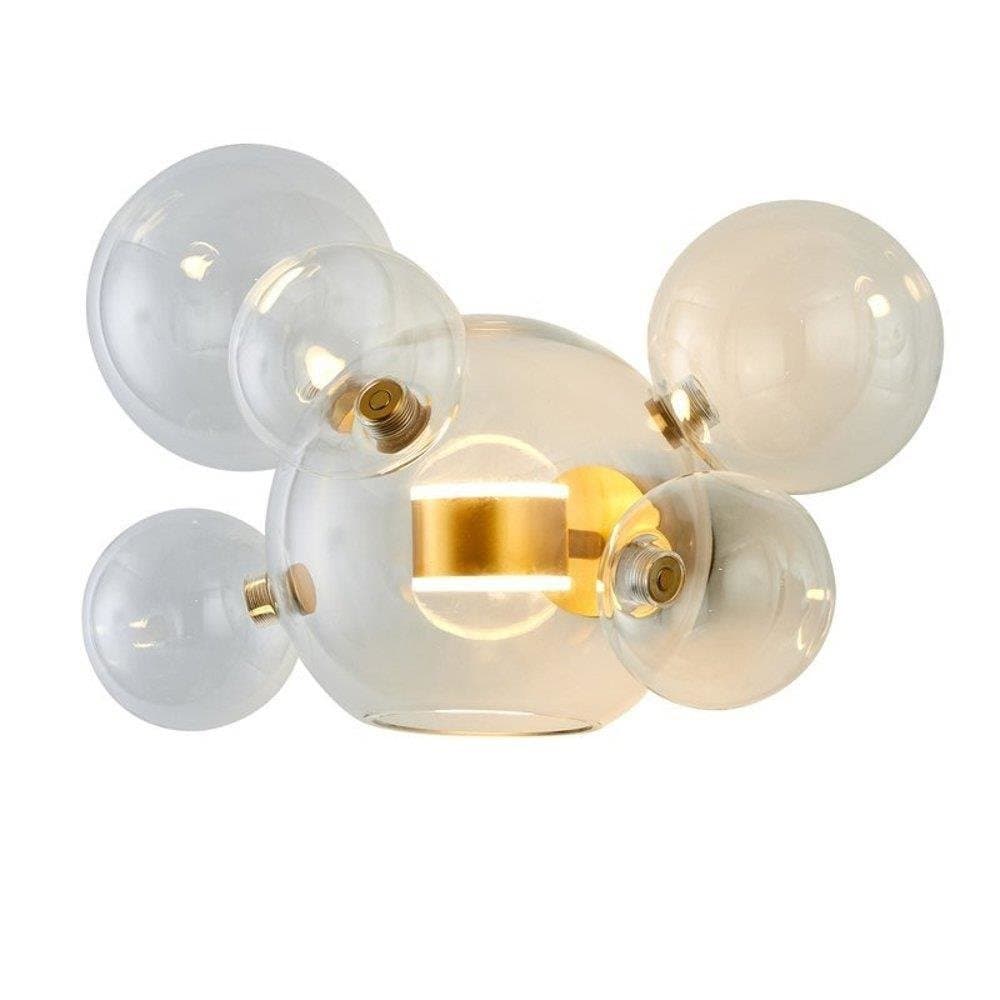 

Lampa ścienna BUBBLES -5+1W LED złota 3000 K (Kolor złoty transparentny)