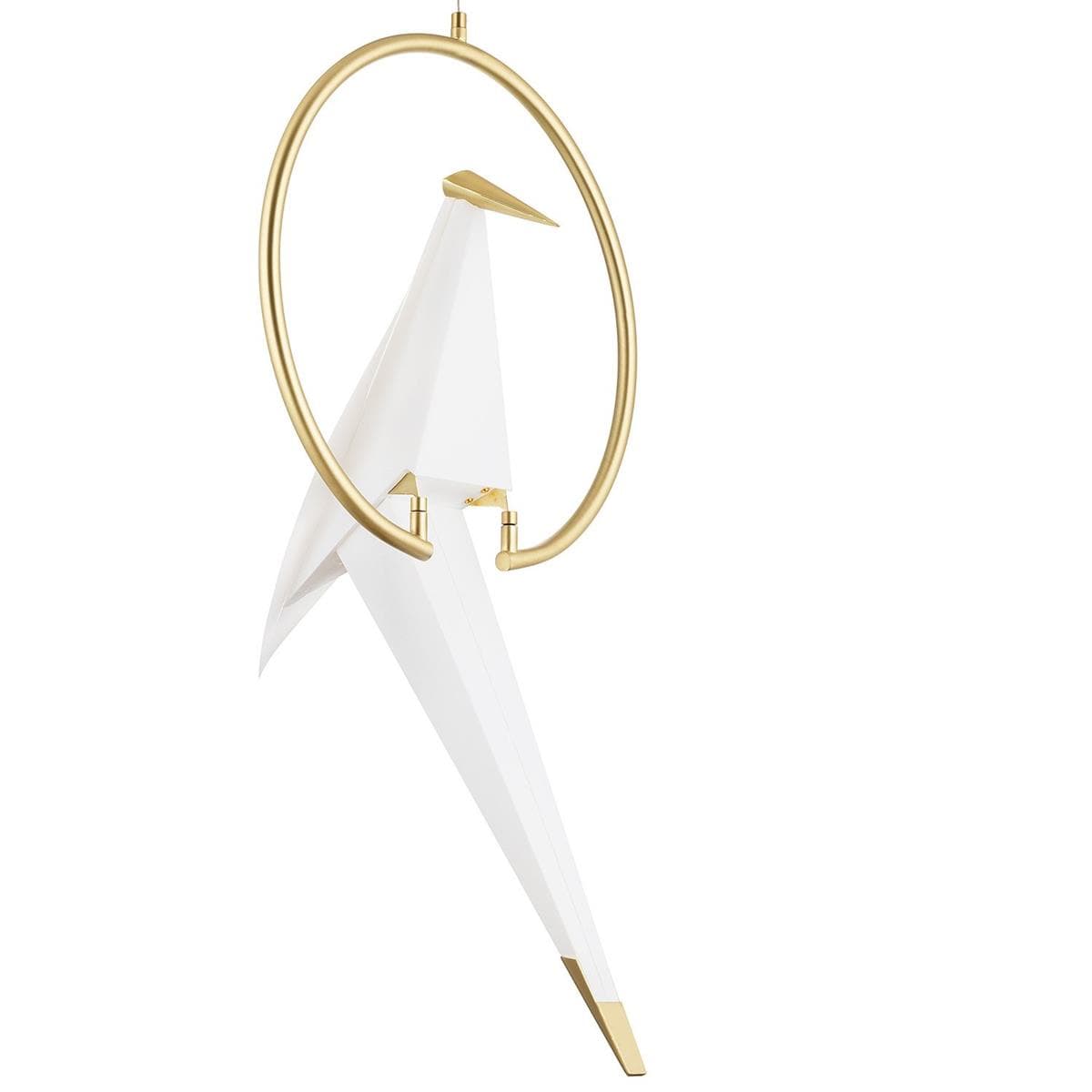 

Lampa wisząca BIRD RING LED złota 42 cm (Kolor złoty szczotkowany)