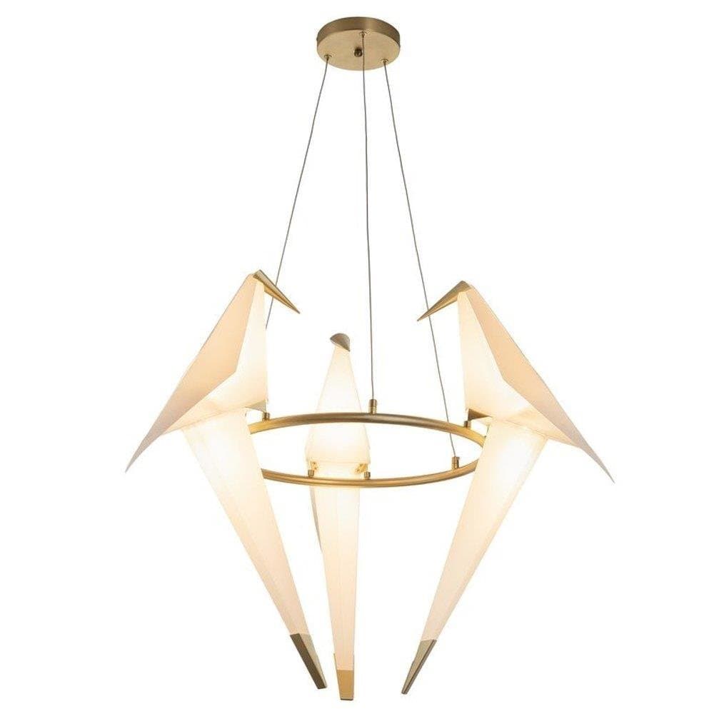 

Lampa wisząca BIRD ROUND LED złota 60 cm (Kolor złoty szczotkowany)