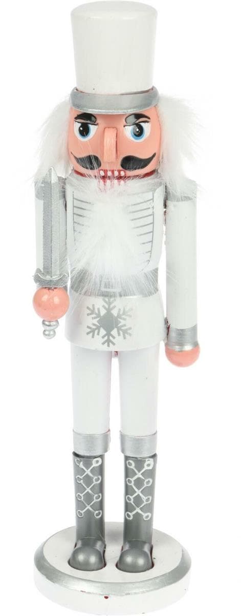 

Dziadek do orzechów biały w kapeluszu 28 cm