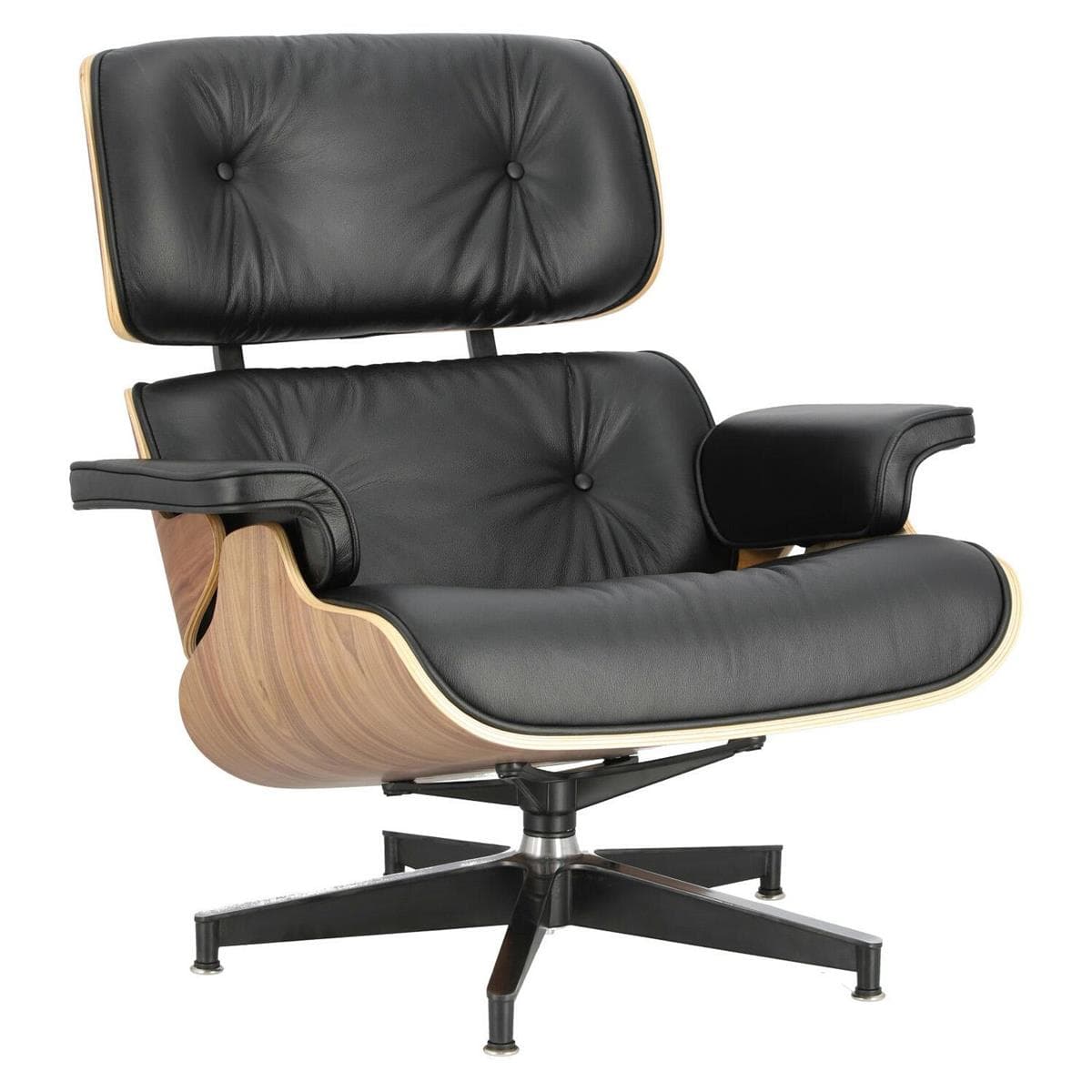 

Fotel Vip z podnóżkiem czarny/walnut /standard base