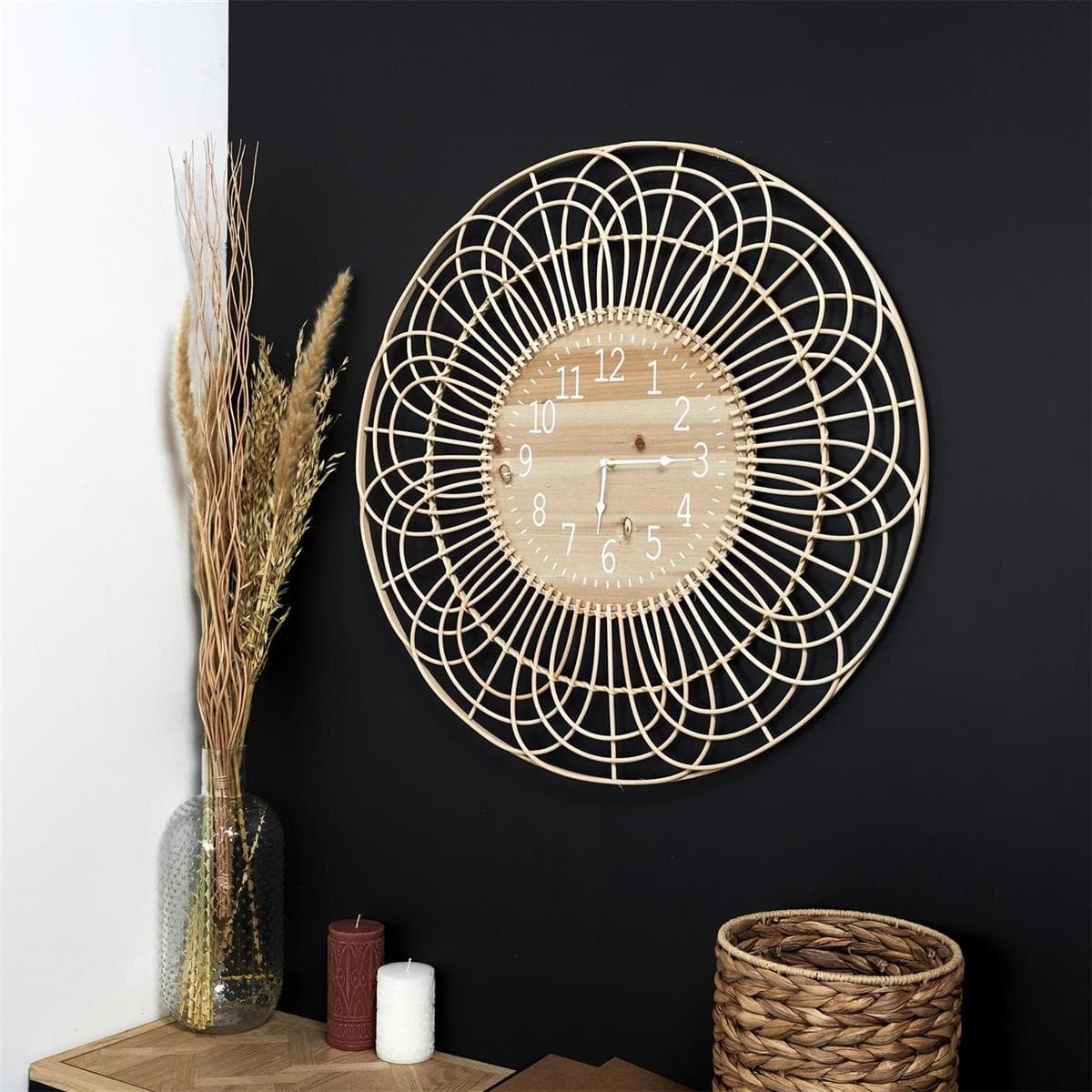 

Zegar Boho Mauu naturalny