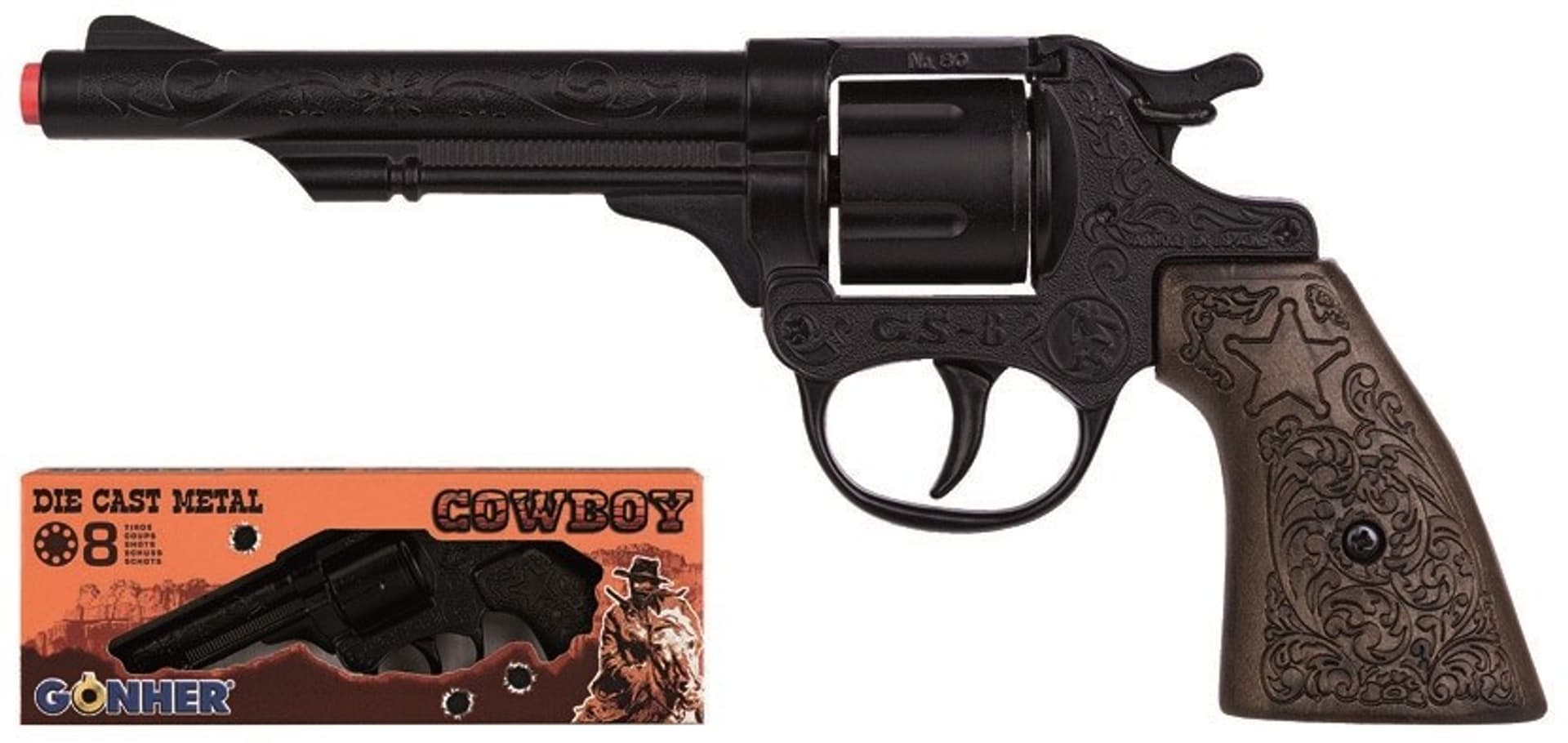 

Metalowy rewolwer kowbojski GONHER 80/6