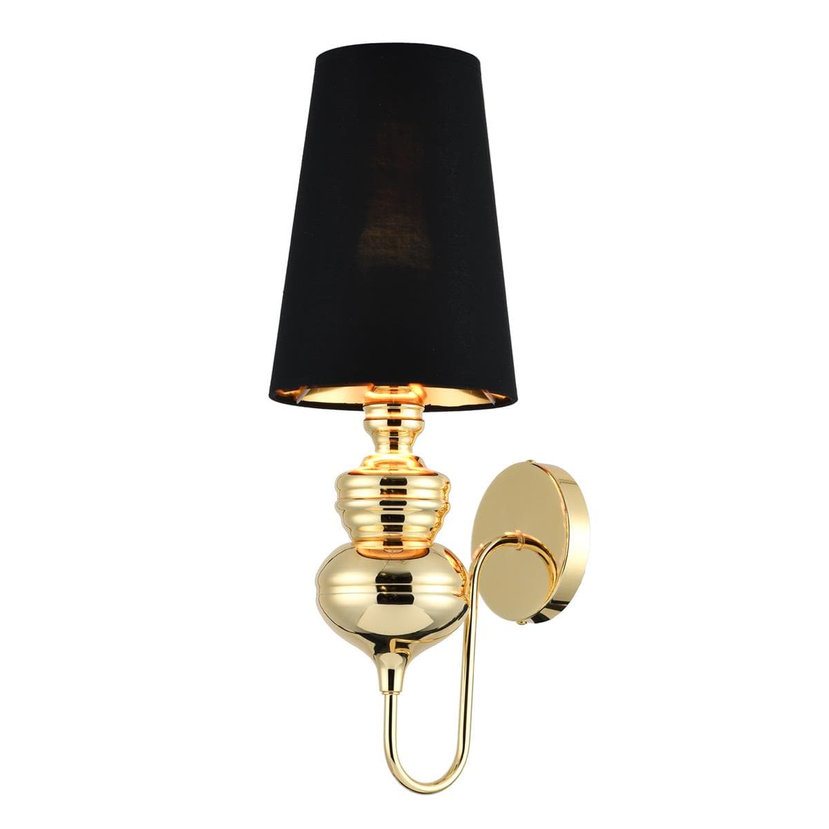 

Lampa ścienna QUEEN złoto czarna 18 cm (Kolor Złoty)