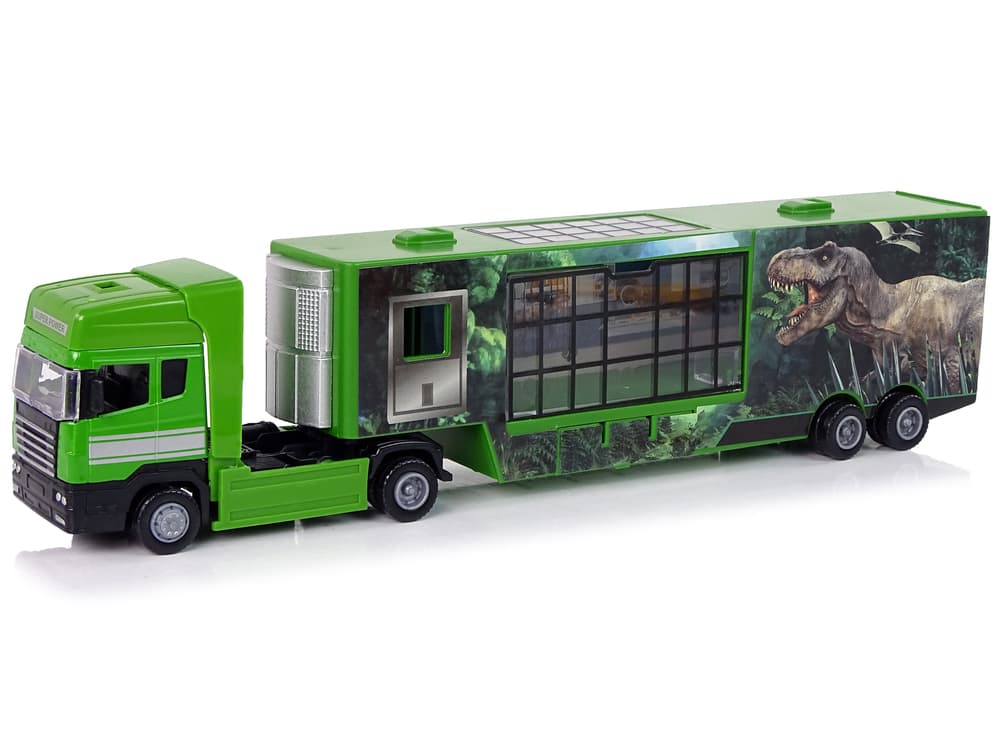 

Duża Ciężarówka Transporter Do przewozu Dinozaurów Auto Metal