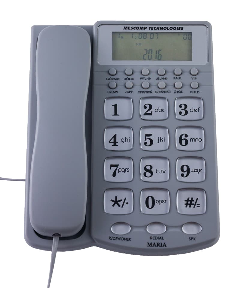 

Telefon stacjonarny Mescomp MT 512 Maria Szary