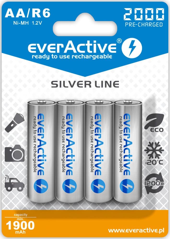 

Zestaw akumulatorków everActive EVHRL6-2000 (2000mAh ; Ni-MH)