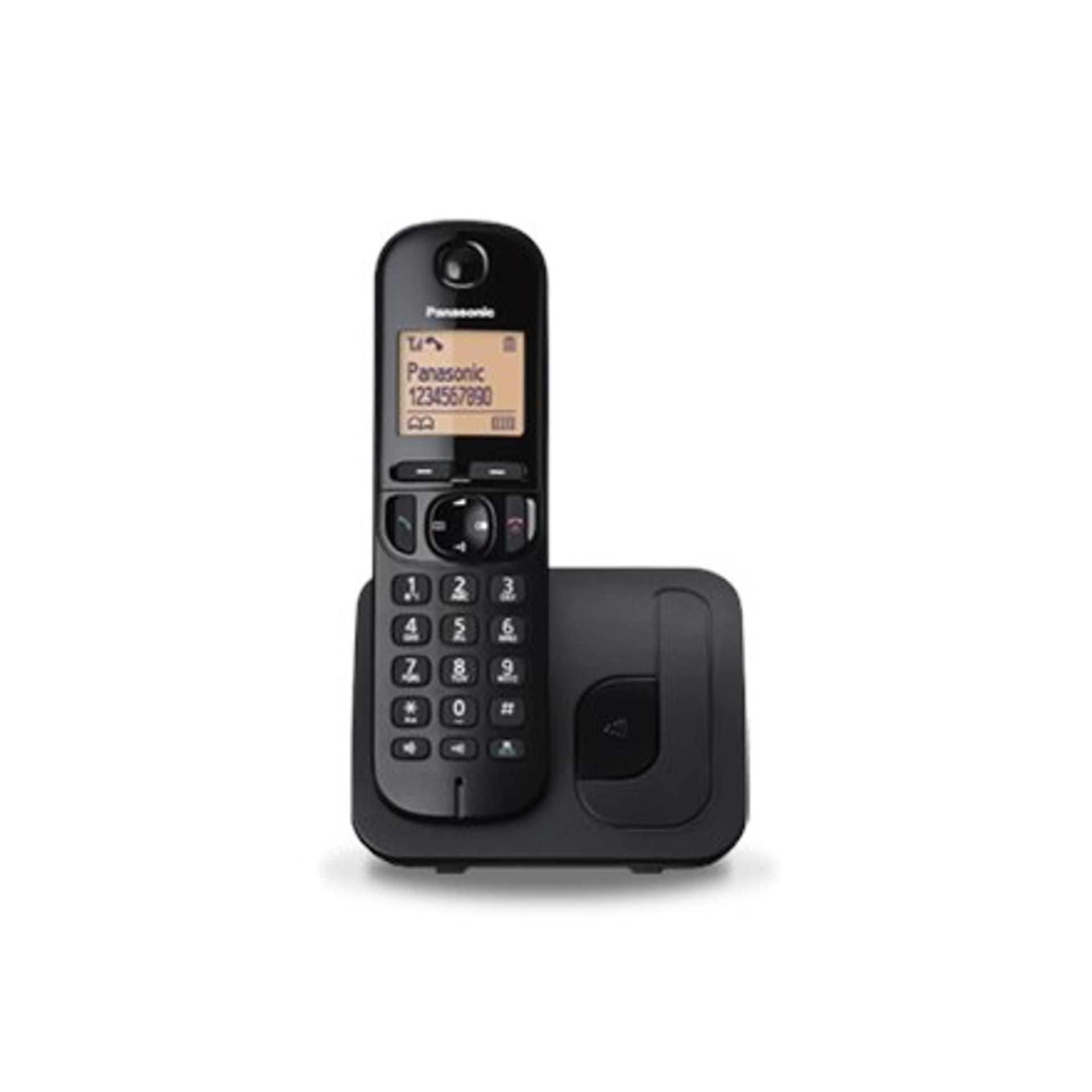 

Panasonic Cordless KX-TGC210FXB Black, wbudowany wyświetlacz, Speakerphone, Caller ID, pojemność książki telefonicznej 50 wpisów