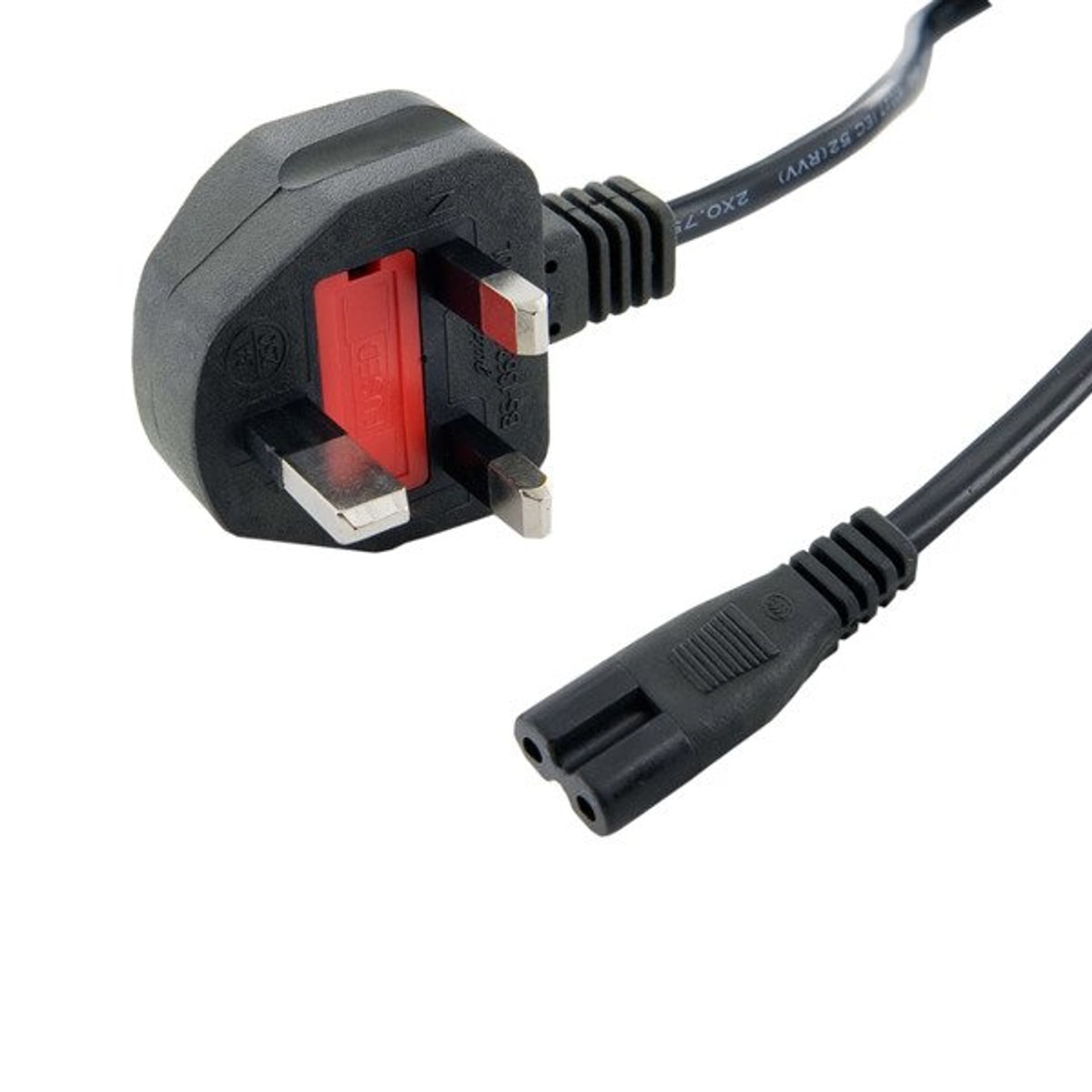 

4World Kabel zasilający 1,5m 2 żyłowy|czarny