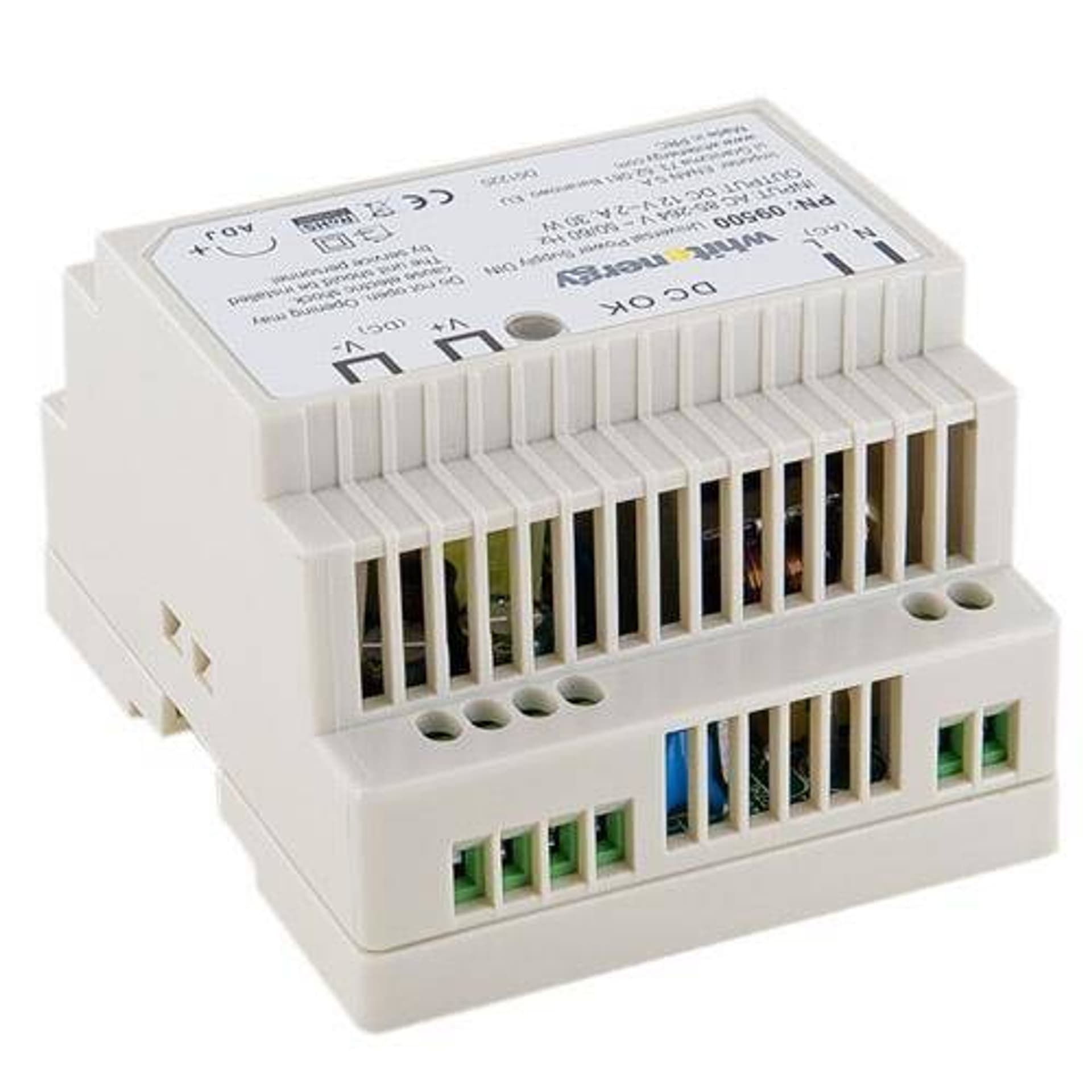 

Zasilacz uniwersalny, Na szynę DIN, Pojedyńcze wyjśście, 30W, DC 12V, 2A, AC 85-264V