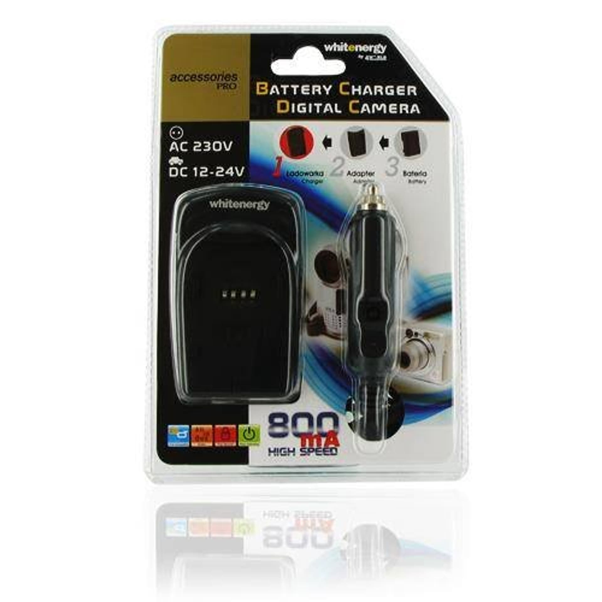 

Whitenergy Ładowarka dla Kodak K7002 z wymiennym adapterem