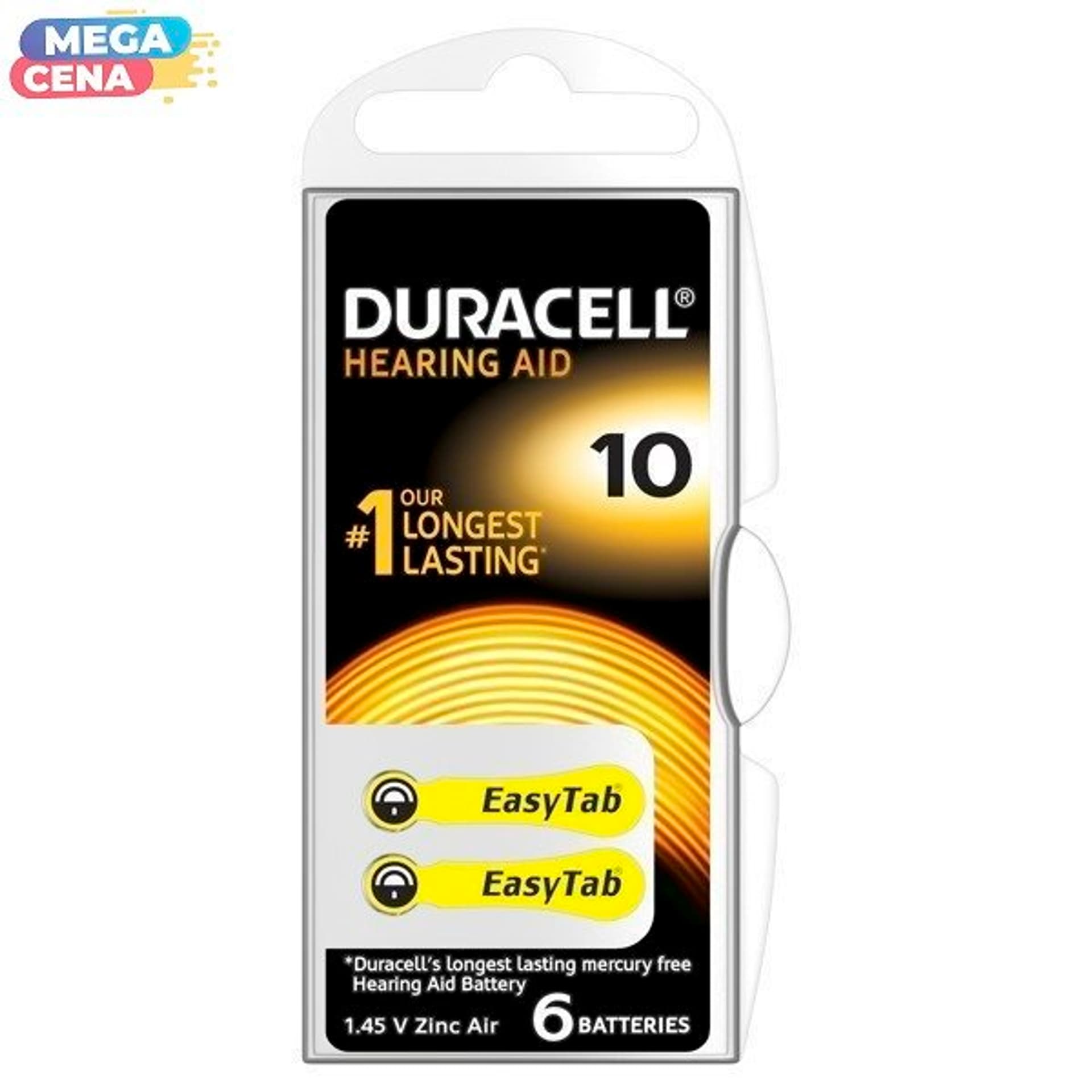 

DURACELL | Bateria słuchowa HA 10 6 szt | blister