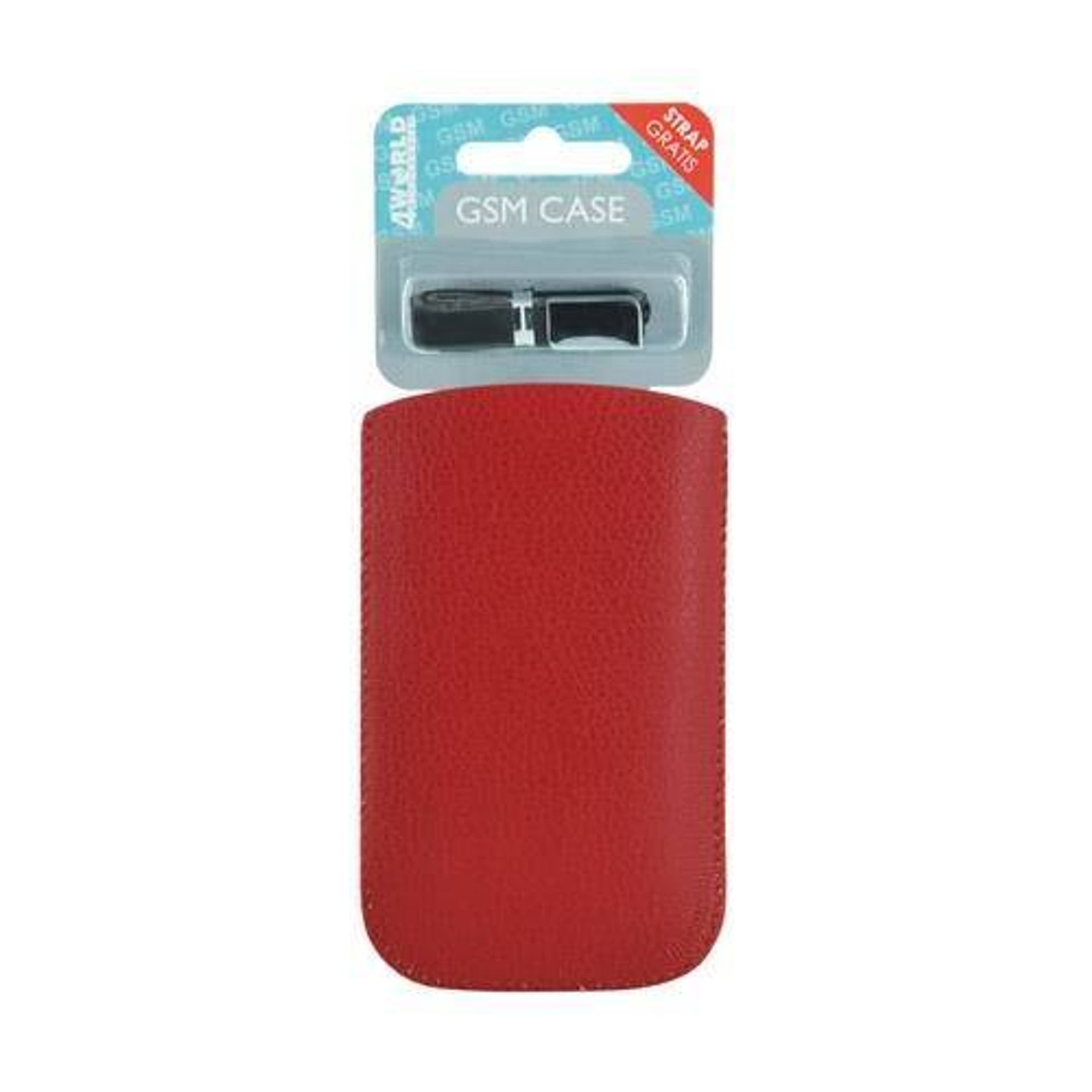 

4World Etui GSM EKO skóra zaczyna czerwona, gładka