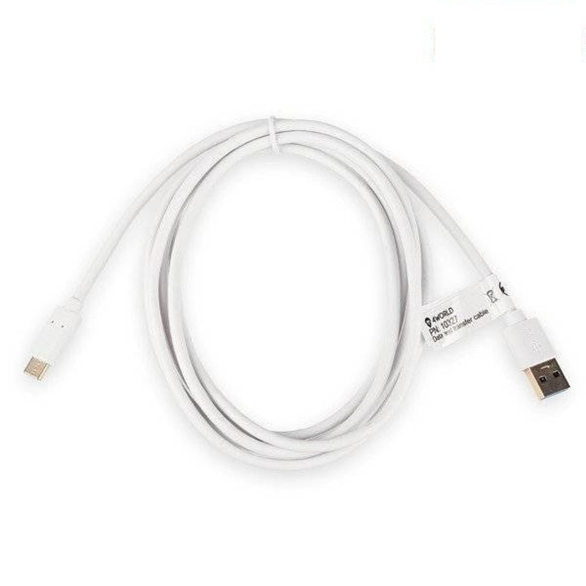 

4World | Kabel do przesyłu danych | Typ : C | Złącze A : USB 3.0 M | Złącze B : USB C| Długość : 200 cm | Biały