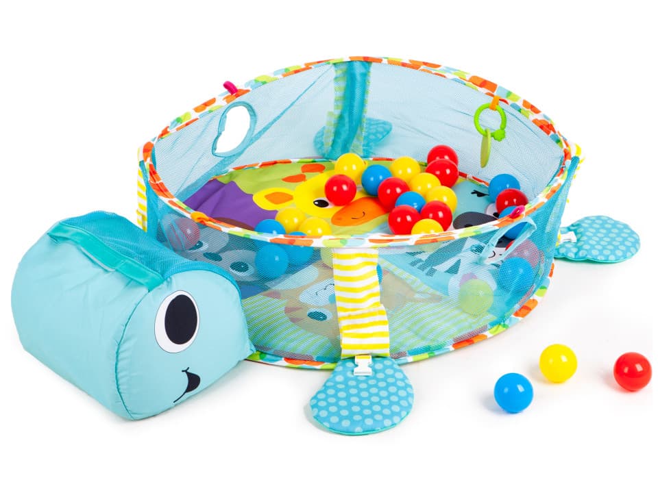 

Duża mata edukacyjna żółwik 3w1 kojec z piłkami 0+ ECOTOYS