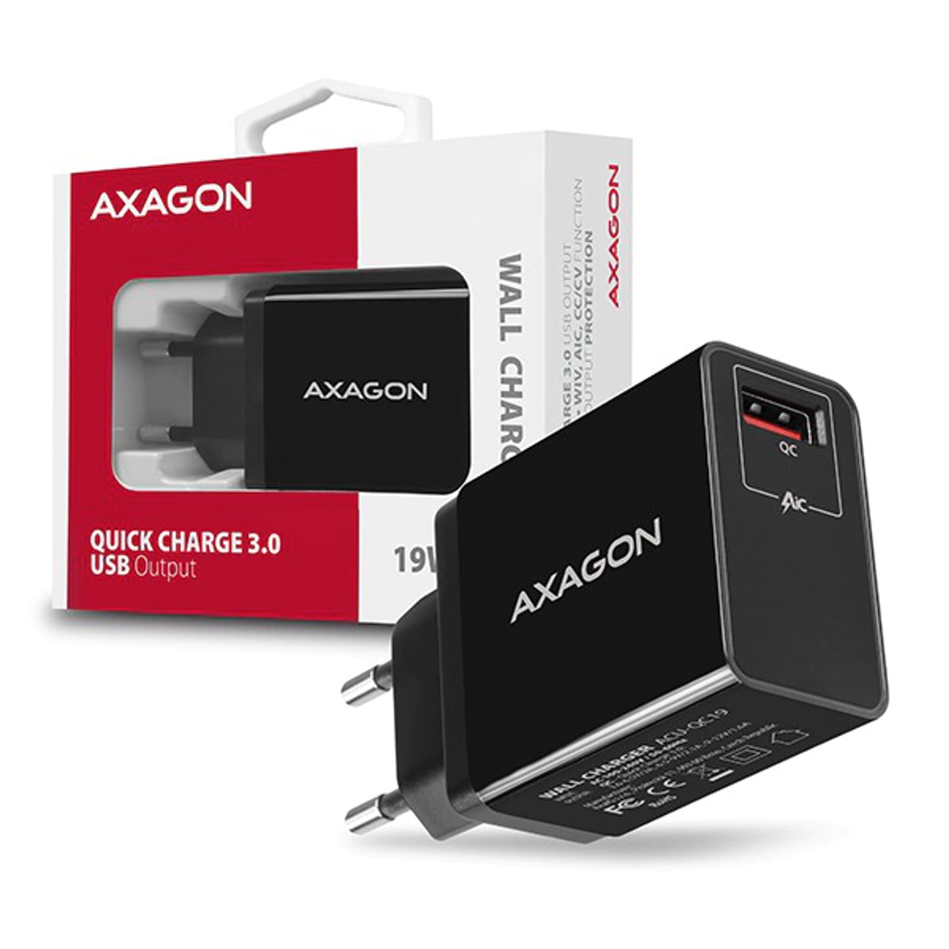 

Ładowarka sieciowa AXAGON ACU-QC19(1x USB 3.0 Typ A\3000mA\5V)
