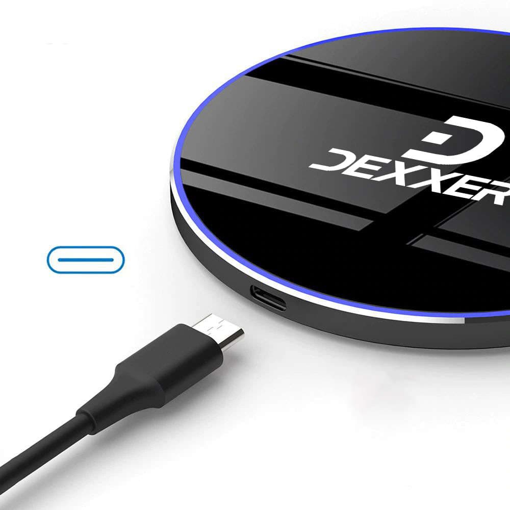 

Ładowarka indukcyjna okrągła Qi LED Charger 15W 2000mA 12V bezprzewodowa + kabel czarna
