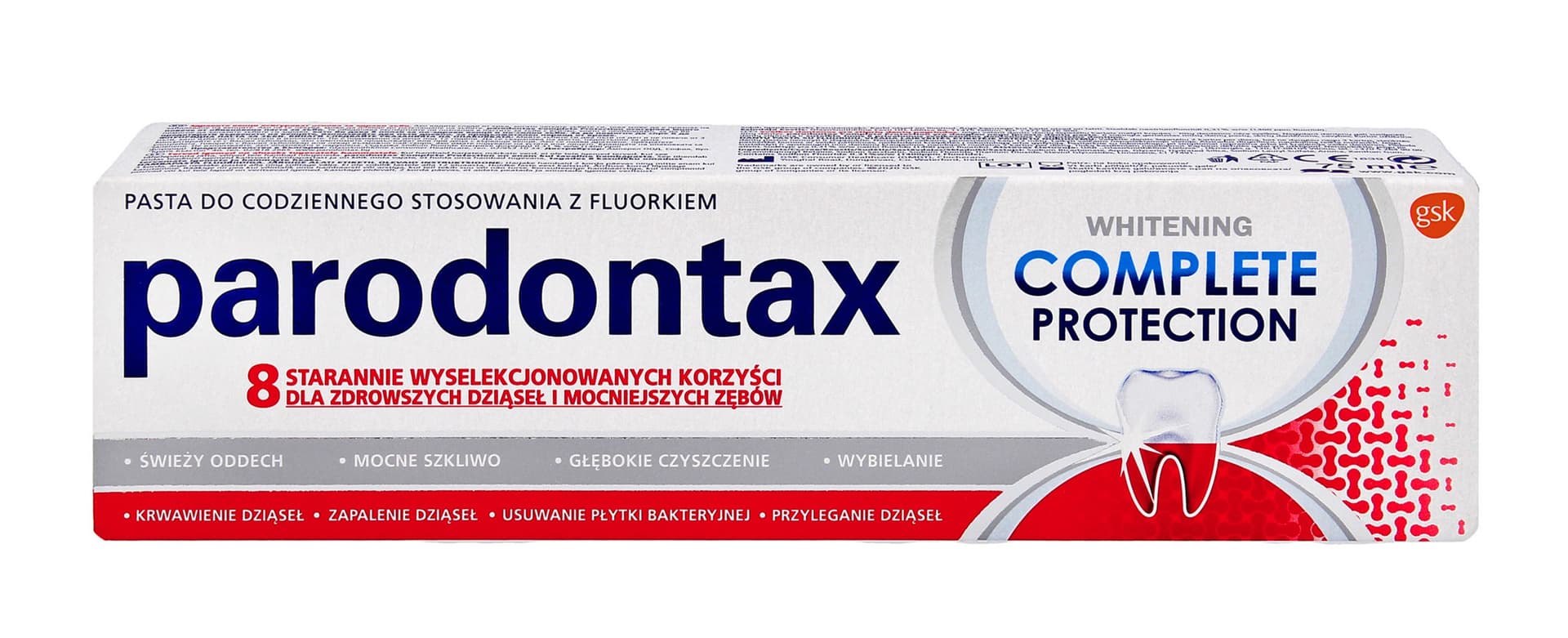 

GSK Parodontax Pasta do zębów Complete Whitening Protection 75ml