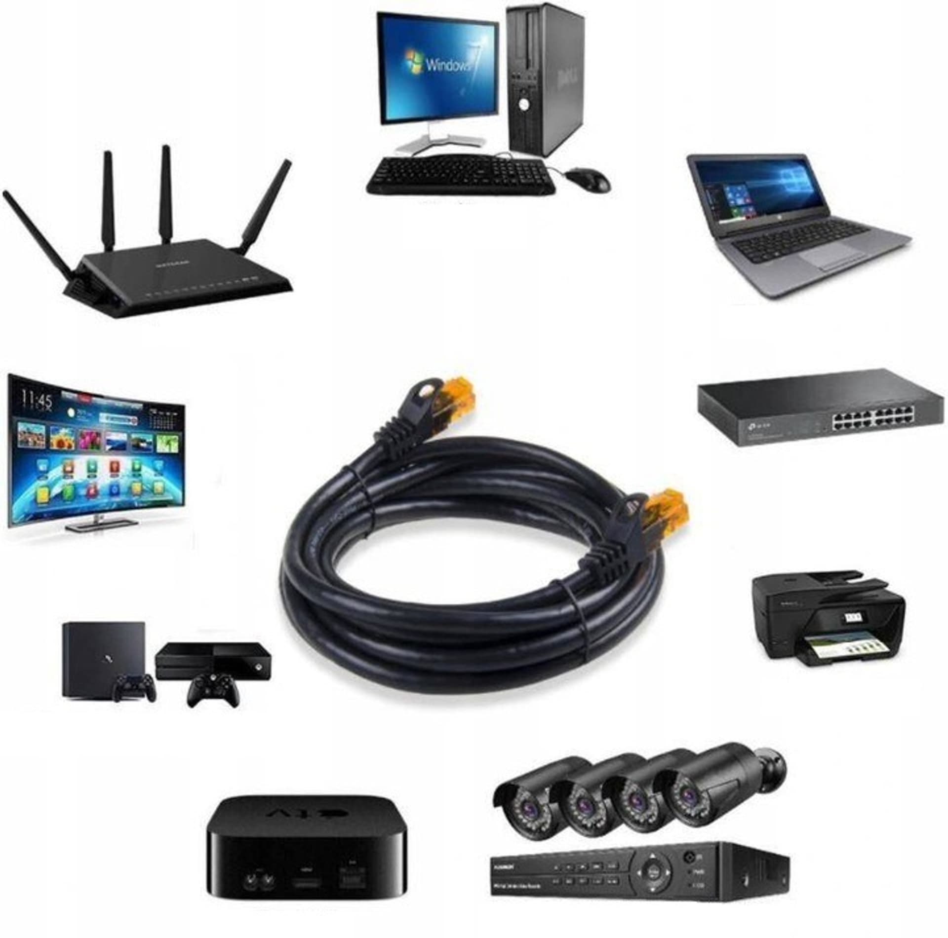 

KABEL SIECIOWY LAN ETHERNET RJ45 UTP CAT6 5M